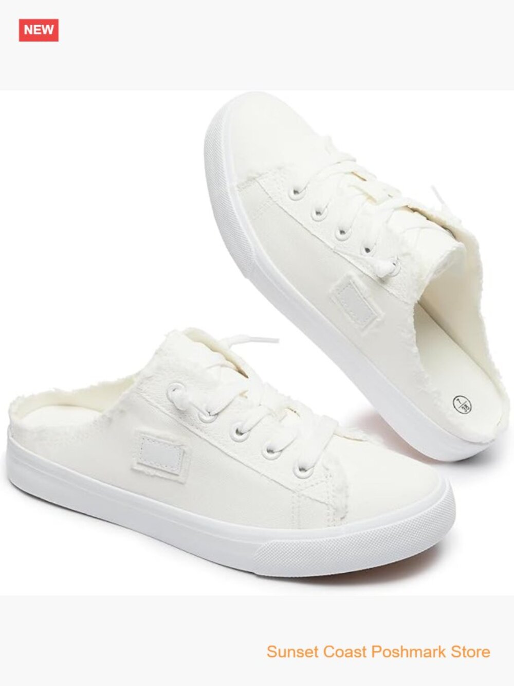 Canvas Slip on Sneakers Mules Non Slip Loafers Backless Shoes